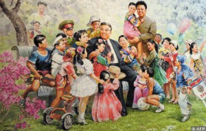 The family of the 'Great Leader' with children.